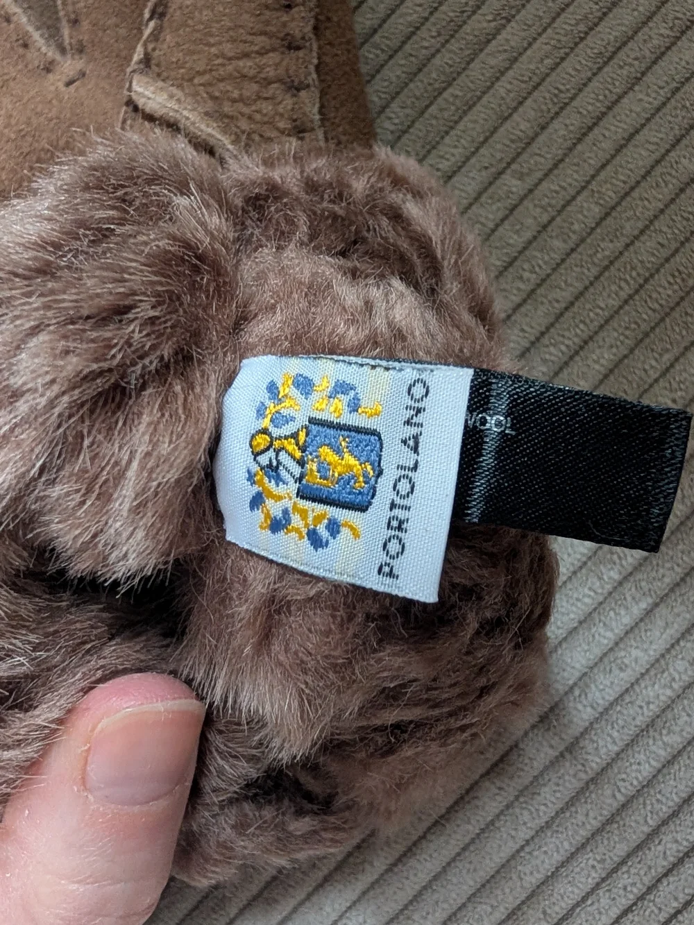 Portolano Light Brown Suede Shearling-Lined Gloves